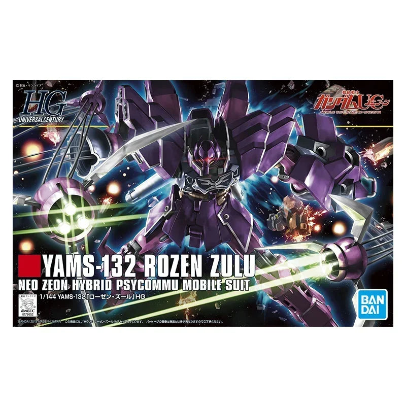 Gundam Bandai HGUC Series 1/144 YAMS-132 ROZEN ZULU Toys Gift for Action Assembly Model Mech Original Product