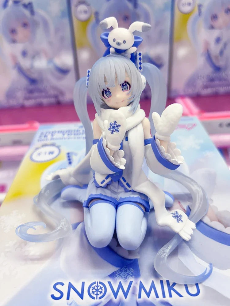 Auf Lager Original Furyu Hatsune Miku Snow Miku Sky Town 10th Anniversary! Limitierte Auflage Noodle Stopper Modell Spielzeug Snow Miku Spielzeug