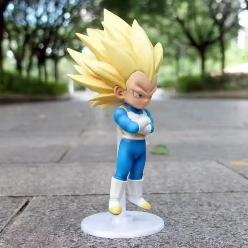 Q Version Dragon Ball Ssj3 Vegeta Figure 21cm/ 8.27inch Super Saiyan 3 Goku Action Figures Collection Model Toys Gifts