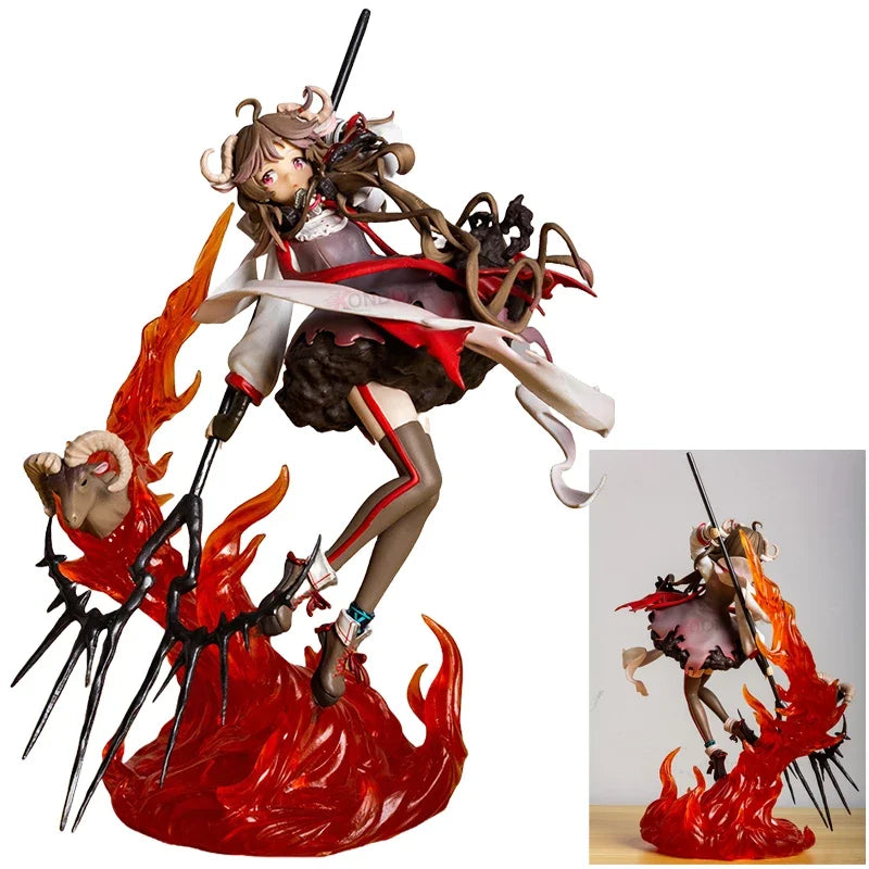 30cm Myethos Arknights Eyjafjalla Game Anime Figure Eyjafjalla Sheep Action Figure Texas/W Figurine Collectible Model Doll Toys