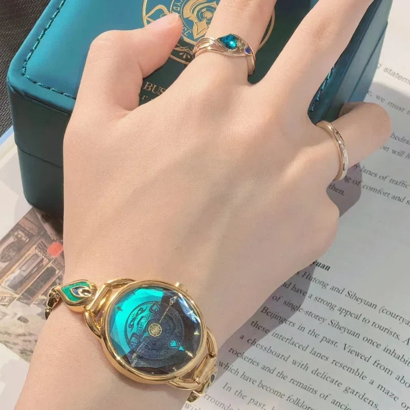 Genuine Game Honkai Star Rail Aventurine Wrist Watch Sand Gold Theme Wrist Watch Cosplay Accessory Figure Collection Decor Gifts