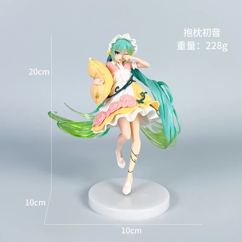 19cm Hatsune Sleeping Beauty Pillow Anime Figure Toy Fairy Tale Princess Girls Computer Case Decoration Desktop Ornament Gift