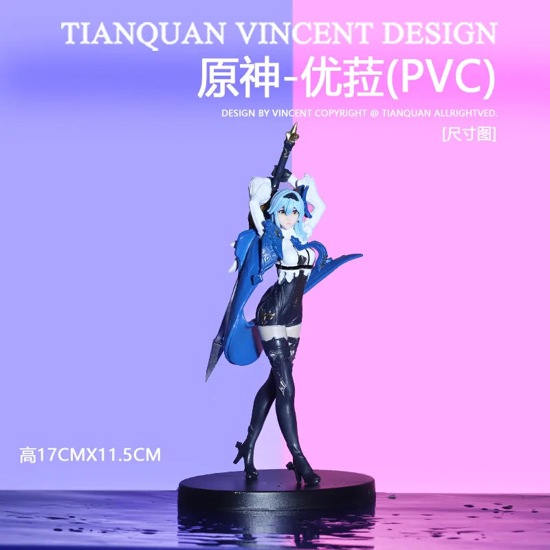 18cm Eula Figure Genshin Impact PVC Action Figure Anime Cute Girl Klee Paimon Eula Figurine Hu Tao Collect Model Toy Doll Gift