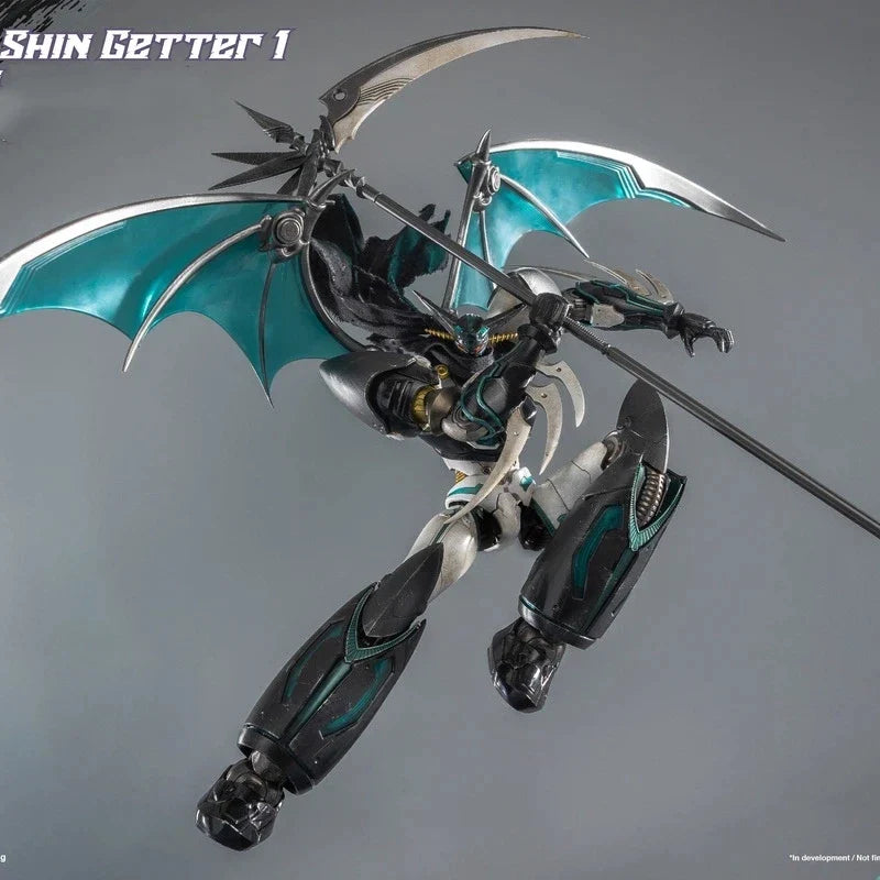 23cm Threezero Robo-Dou Shin Getter 1 Black Ver. Action Figure Finished Anime Mecha Model Toy With Stand Decor Collectible Gift