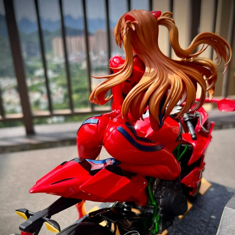 Kol Motorcycle Asuka Ayanami Anime Gk Statue Eva Figure Model Customize Cool Birthday Gift Ornaments