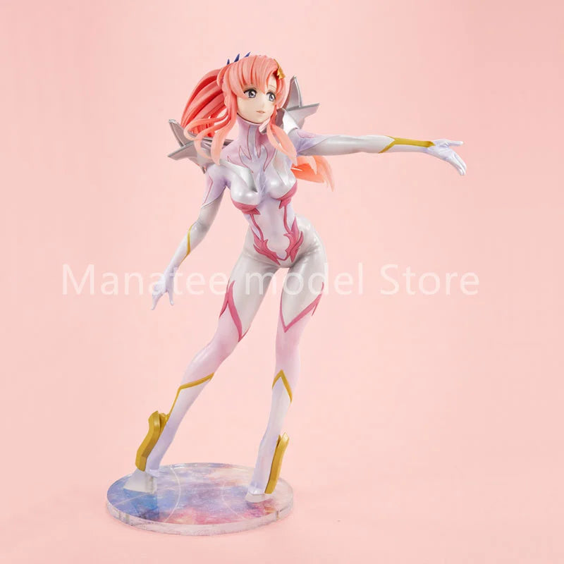 MegaHouse Original Lacus Clyne Pilot Suit 22CM PVC Action Figure Anime Model Toys Collection Doll Gift
