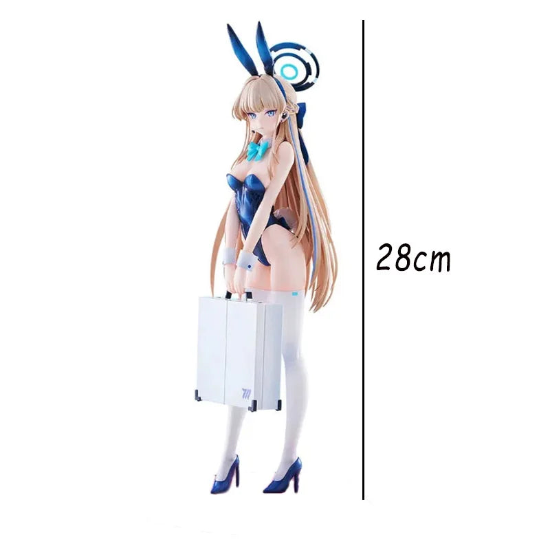 28cm Blue Archive Sexy Anime Figure Ichinose Asuna Bunny Girl Action Figure Figurine Adult Model Toys