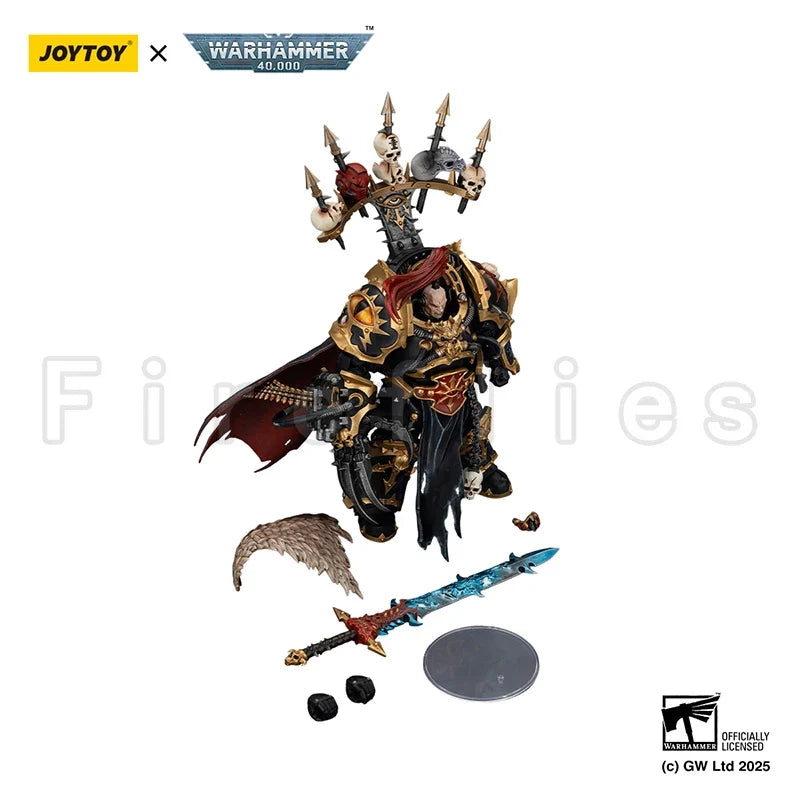 1/18 JOYTOY Action Figure 40K Black Legion Abaddon the Despoiler with Drach'nyen and the Talon of Horus Anime Toy