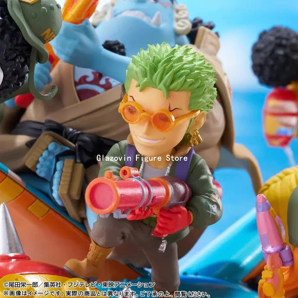 Original Genuine Banpresto One Piece PREMIUM WCF 17cm Luffy Brook Roronoa Zoro Action Figure Model PVC Statue Doll Glazovin