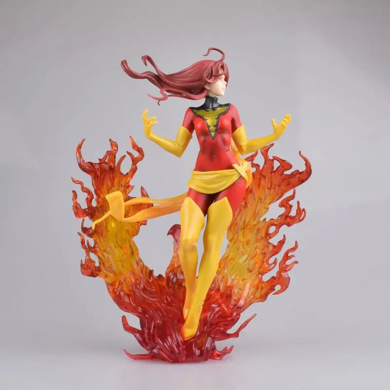 23cm X Men Dark Phoenix Jean Grey 1/7 Beautiful Girl Figure Model Statue Boys Collection Desktop Decoration Ornament Toys Gifts
