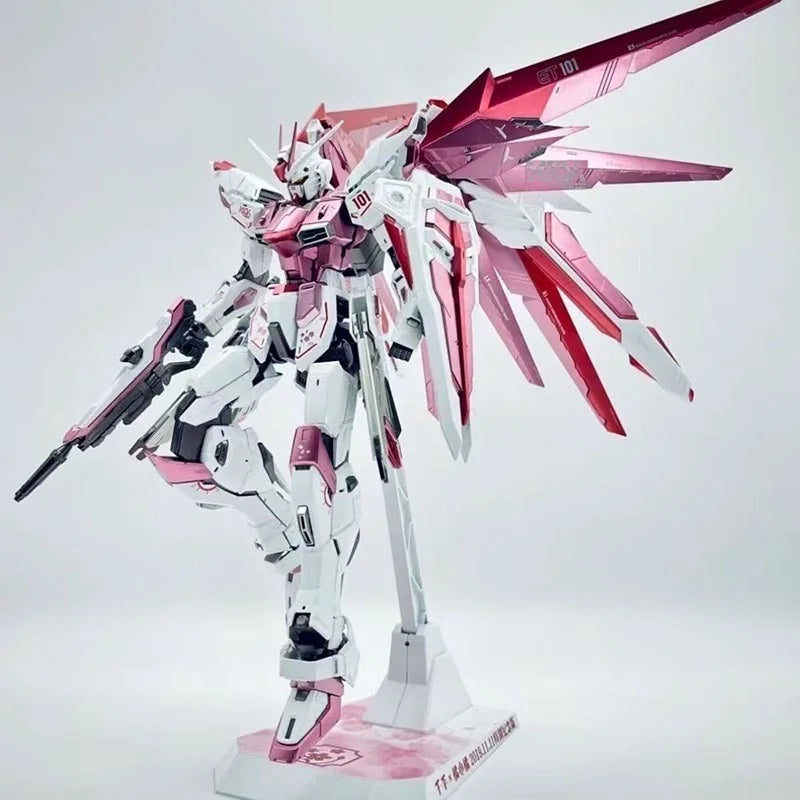 Mg Cherry Blossom Freedom 2.0 1/100 Scale Action Figure With Cherry Blossom Water Stickers Magic Change Collectible Toy Gift