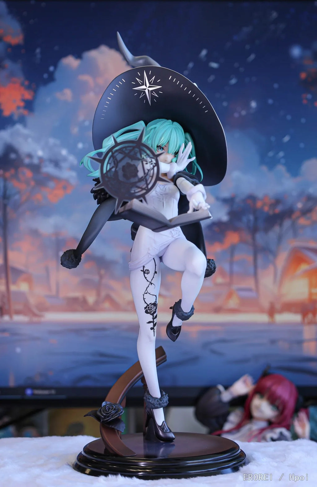 Brand New In Stock 25CM Original RIBOSE RISE UP SERIES 1/8 Hatsune Miku Fantasia Witch PVC Anime Figures Model Toy Gifts
