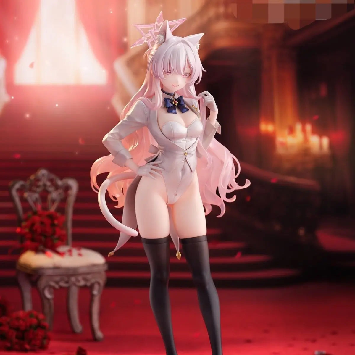 Blue Archive Anime Figure Akira Kiyosumi Figurine Cat Ear Shape Kawaii Girl Statue Room Deoration Doll Collection Birthday Gifts