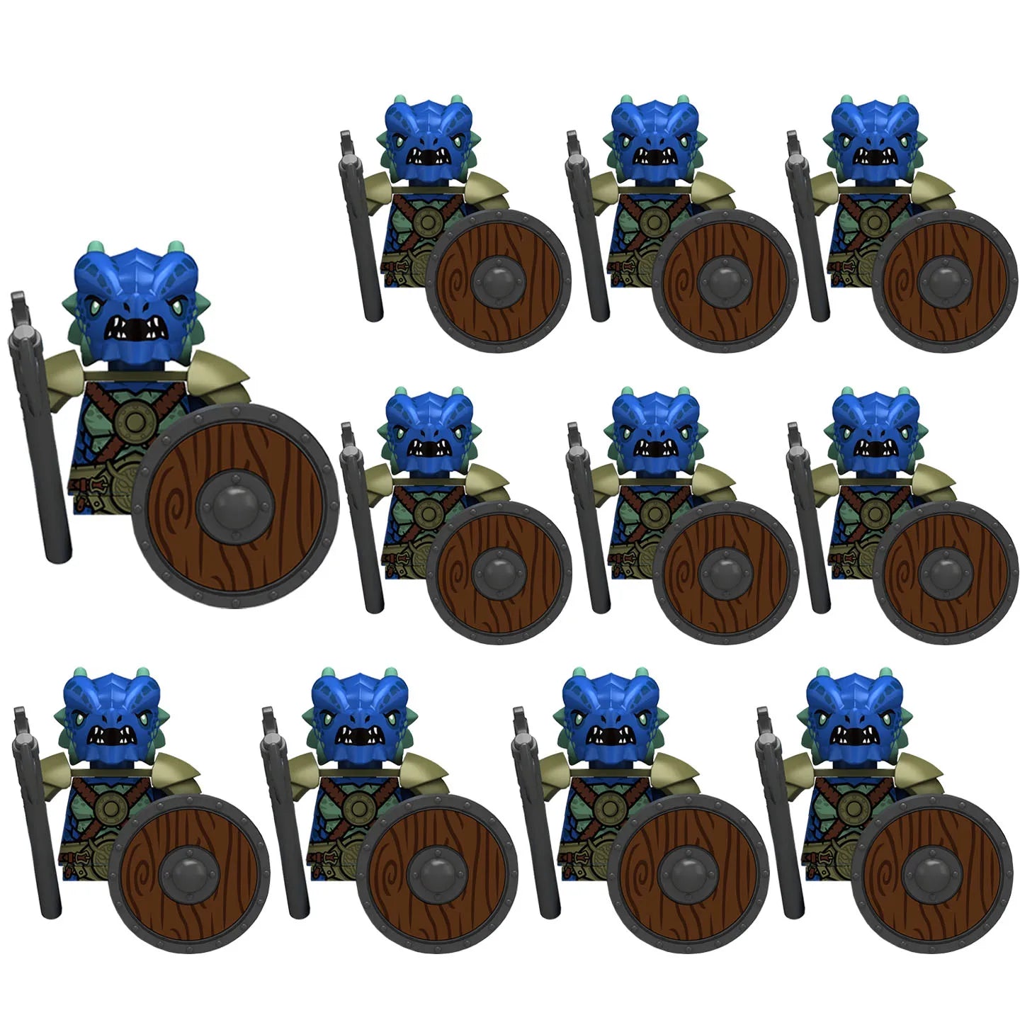 11pcs Medieval Dragon Knights Heavy armor Bricks Assemble Action Figures accessories Model