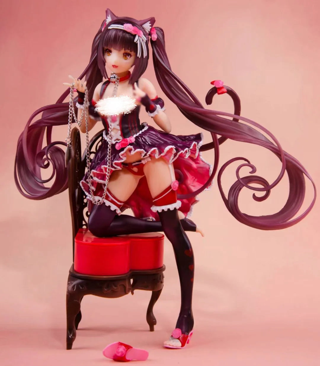 24CM Anime NEKOPARA Figure Vanilla Chocolates Action Figure Cat Style Model PVC Static Toys Gift Doll Cat Maid store is Open! ch