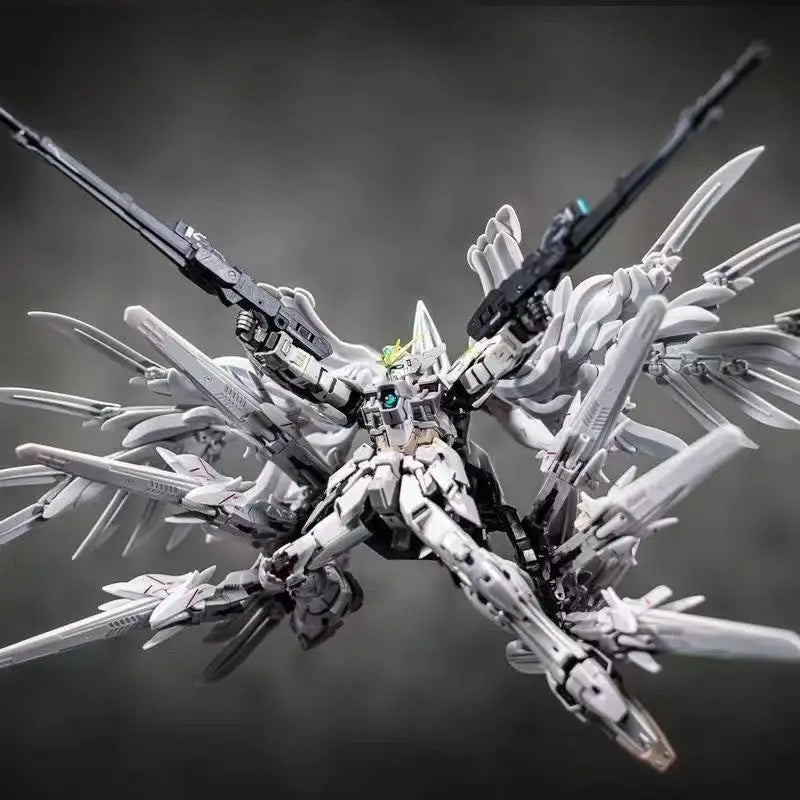 New Daban 8827 1/100 Mgsd Flying Wing Snow White Kitty Pre-Board Spray Zero Model Kit Action Figure Toy Surprise Birthday Gifts
