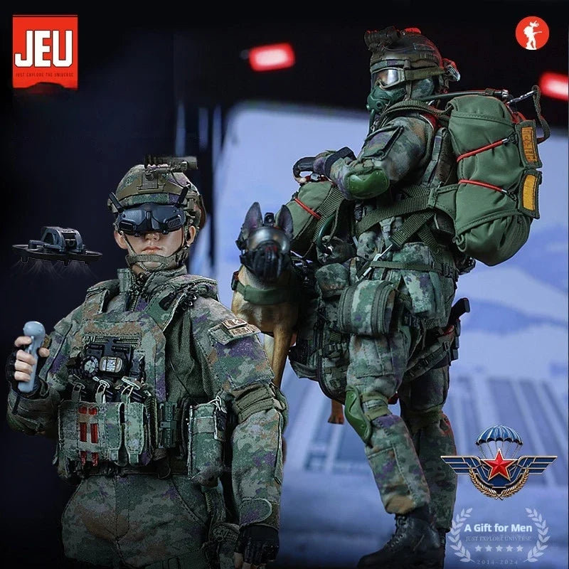 New 1 /6 Scale Action Figure  Paratrooper Special Forces with Military Dog Collectible Model Display Decoration Collector's Item