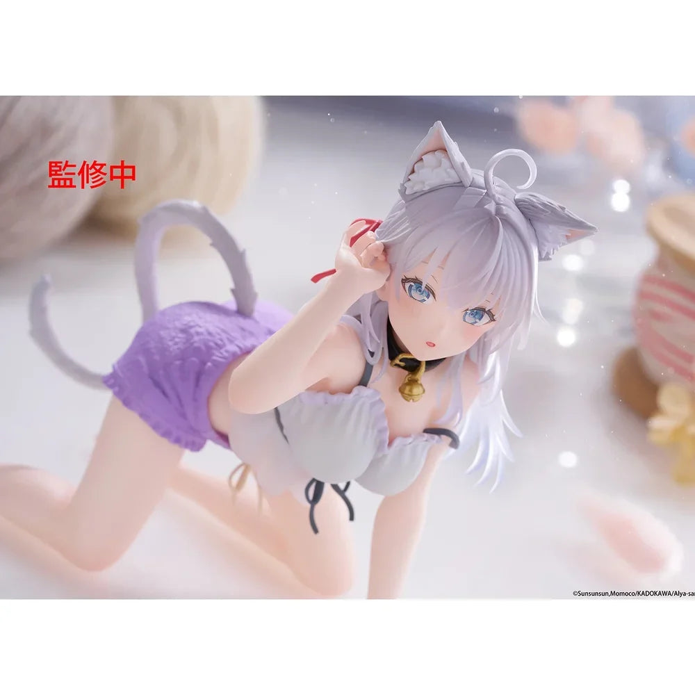 Original TAITO Desktop Cute Alya Alisa Mikhailovna Kujou Nekomimi Room Wear Ver. Action Figure Toys PVC Model toy