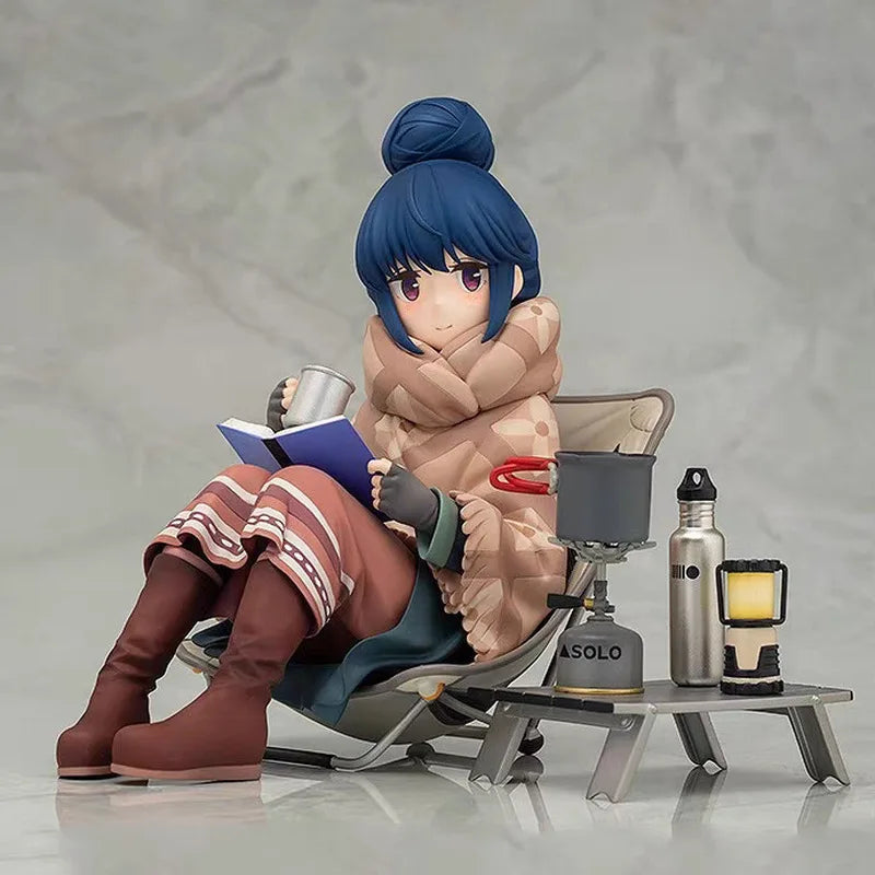 Hot In-Stock  Yuru Camp△ Shima Rin Camping Version Multiple Accessories Anime Figure Statue Desktop Decoration toy Gift