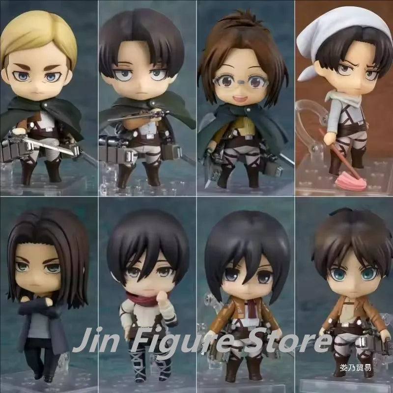 Levi Ackerman 390 417 Eren Jaeger 375 Mikasa Ackerman 365 Attack on Titan Action Figure PVC Toys Collection Doll Anime Cartoon