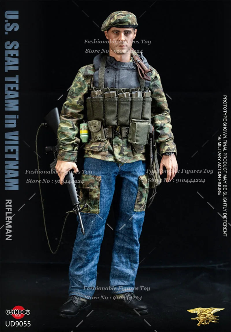 IN STOCK UD9055 1/6 Scale Men Soldier U.S.SEAL TEAM in VIETNAM RIFLEMAN Full Set 12Inch Action Figure Model Collectible Toys