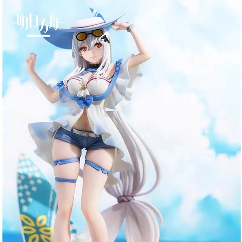 Arknights Skadi Ver Beach Summer Swimsuit Figure Anime Peripheral Collectible Model Statue Desk Decor Boxed Gift for Fans