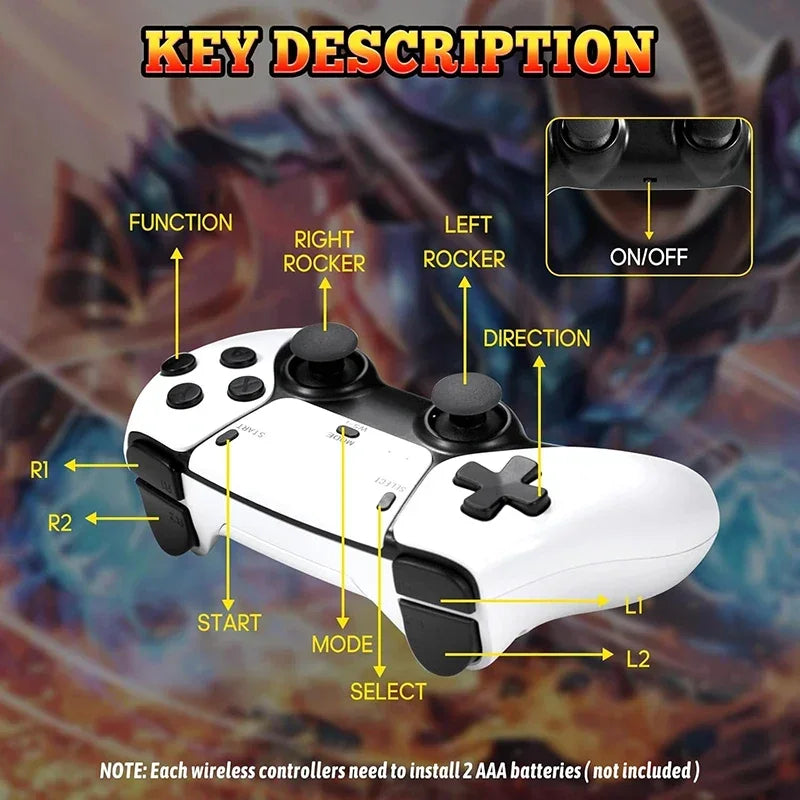 M15 4K Video Game Console Game Stick Retro Handheld Game Player Plus Built-in 3/40000 Games For GBA/SFC/Arcade Game Boy Gift