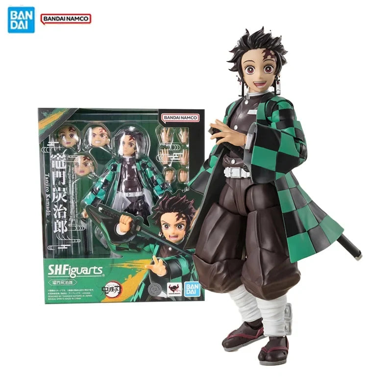 Bandai Original Genuine Figure Demon Slayer Model Kit SHF Kamado Tanjirou Collection Action Figure Model Children's Toys Gifts