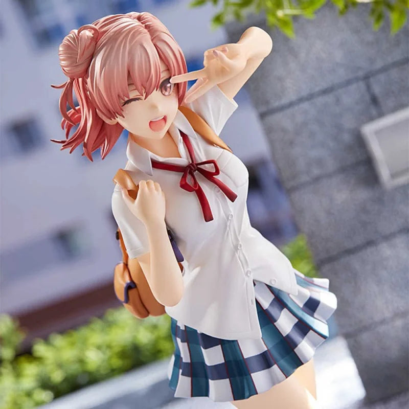 Yui Yuigahama Collectible Figure Oregairu Anime Secondary School Girl Statue Desktop Chassis Ornament For Anime Fans Gift