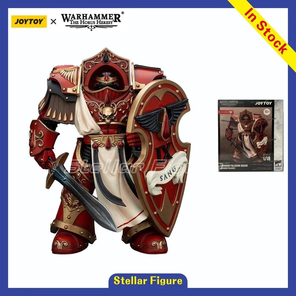 【SF】JOYTOYS 1/18 Action Figure Warhammer 40K  Blood Angels Crimson Paladins Squad Crimson Paladin 1  Prime Model Toy Gift