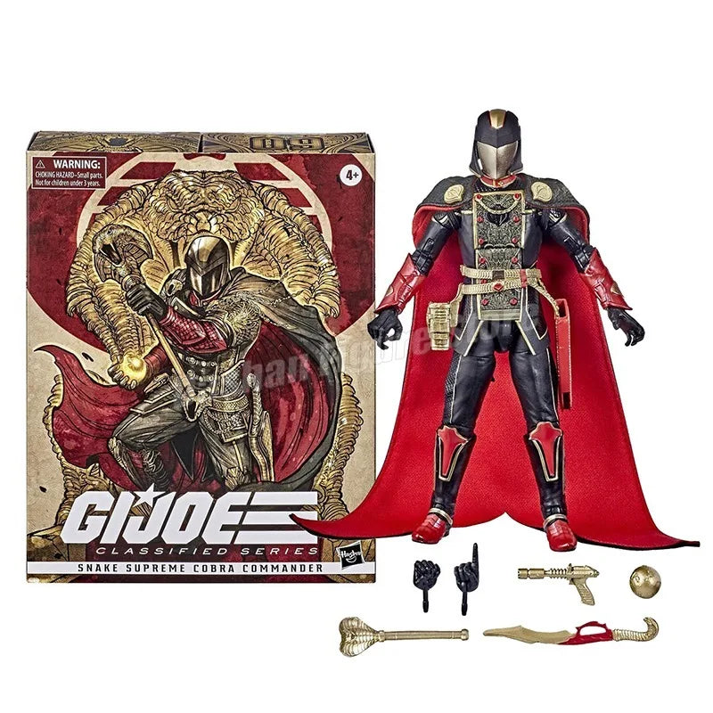 G.I. Joe Classified Series Snake Eyes Deluxe Action Figure Collection GIJoe Snake Cobra Commander Movable Figurine Model Toys