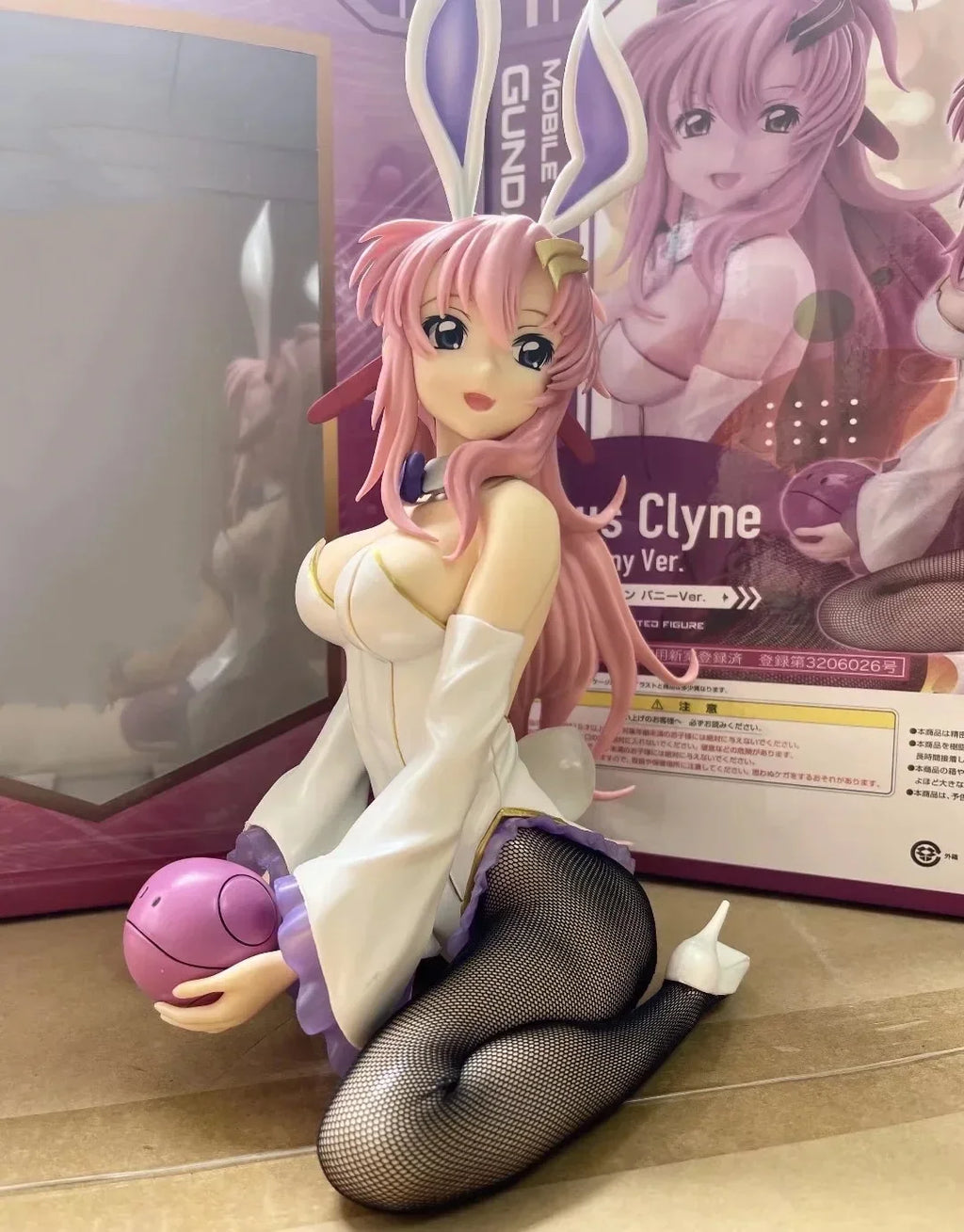 29cm Freeing Mobile Suit Lacus Clyne Bunny Girl B-Style Scale Anime Beautiful Girl Statue Pvc Action Figure Model Toy Doll Gift