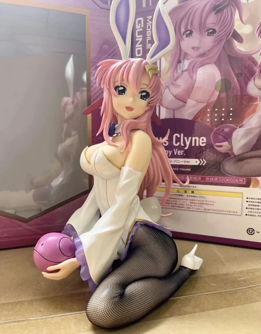 29cm Freeing Mobile Suit Lacus Clyne Bunny Girl B-Style Scale Anime Beautiful Girl Statue Pvc Action Figure Model Toy Doll Gift