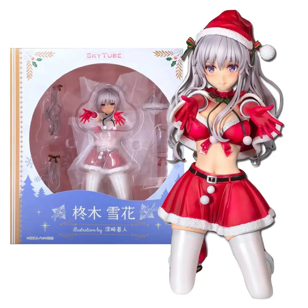19CM Anime Hiiragi Snowflake Figure Flower Christmas Dress Up Model Toy Panties Misaki Kurehito Toy Japanese Doll Action Figure