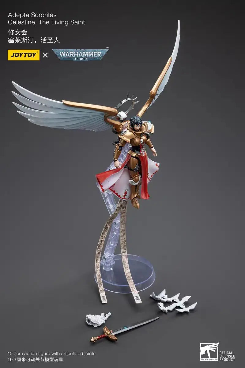 【In Stock 】JOYTOY Warhammer 40K Adepta Sororitas Celestine Living Saint 3PCS 1/18 Action Figures Models Toys