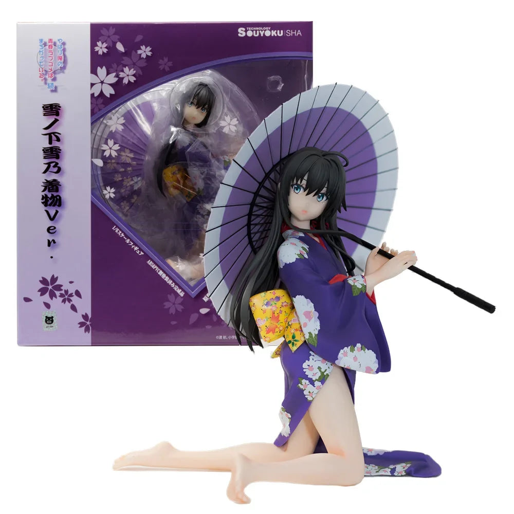 12CM Yukinoshita Yukino Yahari Ore no Seishun Love Comedy wa Machigatteiru Zoku1/6 Kimono Ver Model Toy Gift Aciton Figure