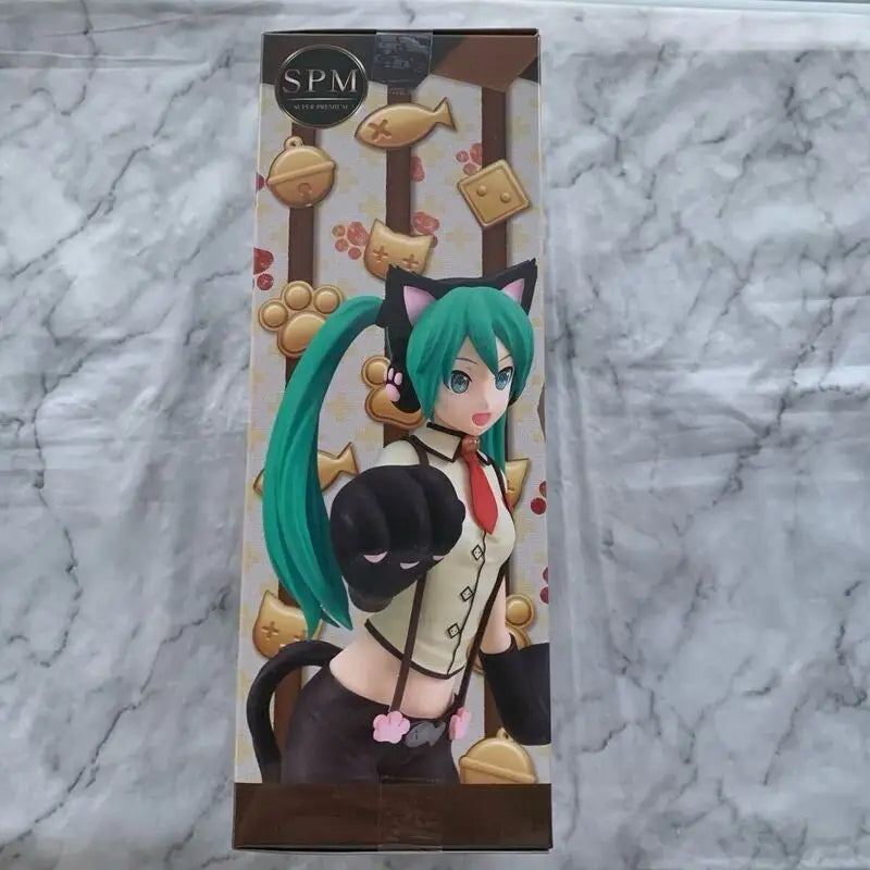 In Stock SEGA Hatsune Miku Project DIVA Arcade Future Tone SPM Hatsune Miku-Little Cat PVC 23CM Anime Action Figures Model Toy