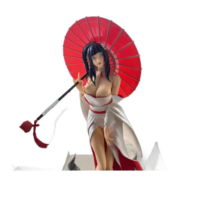 Anime White Kimono Hinata Hyuga Wedding Ceremony Ver. GK PVC Action Figure Statue Collection Model Kids Toys Doll Gifts