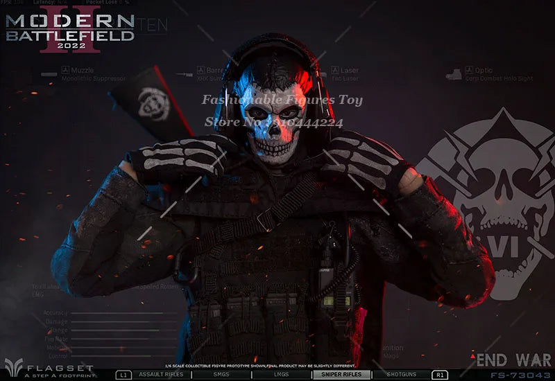 In Stock FLAGSET FS73043 1/6 Men Soldier Apocalypse War Series Death Squad Ghost Full Set 12Inch Action Figure Model Toys
