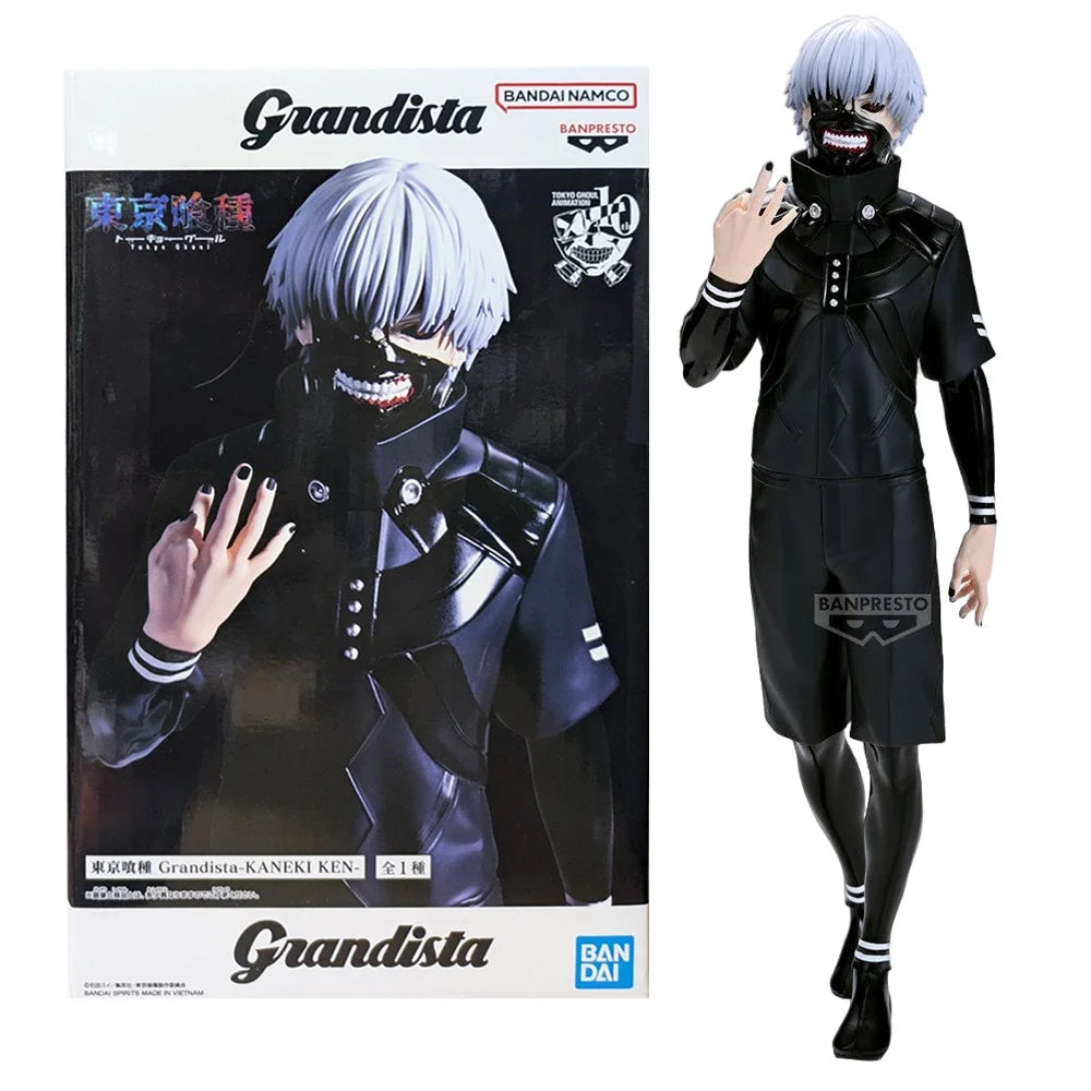 BANDAI 19CM Anime Tokyo Ghoul Kaneki Ken Figure 1/8 Awakened ver Scene Model Toy Doll Can Change Head Stand Aciton Figure PVC