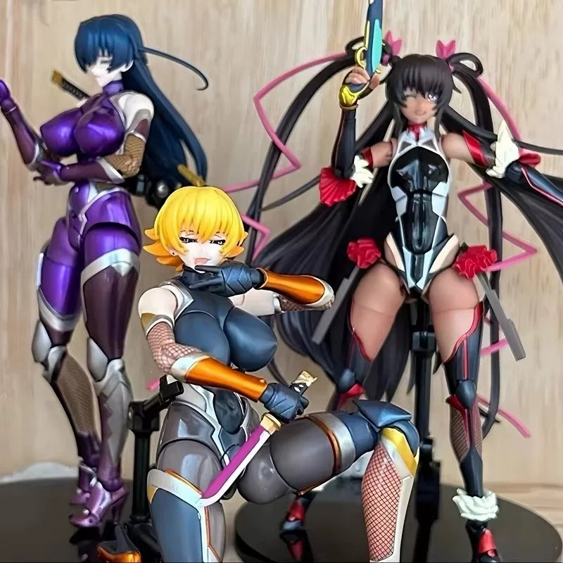 Taimanin Asagi 3 Action Figure Mizuki Yukikaze Igawa Sakura Asagi Figurine Anime Peripheral Collect  Action Figures Toys Gifts