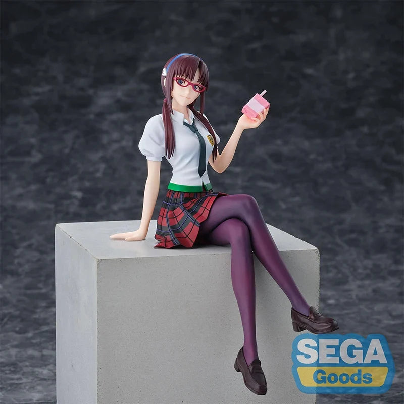 SEGA PM EVANGELION:3.0+1.0 Makinami Mari Illustrious ~School Uniforms Ver.~ PVC 14CM Anime Action Figures Model Collection Toy