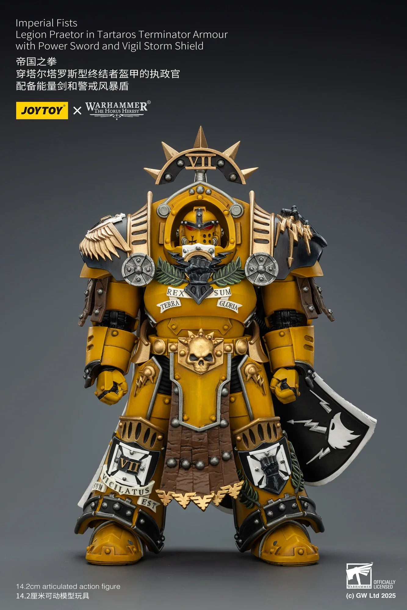 【MT】Pre-sale JOYTOY Warhammer 40K Imperial Fists Legion Praetorin Tartaros Terminator Armor Vigil StormShield 1/18 Action Figure