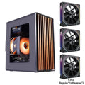 WJCOOLMAN Craftsman 3 MTAX/ITX PC case Glass transparent wooden strips panel gabinetes gamers desktop business computer case