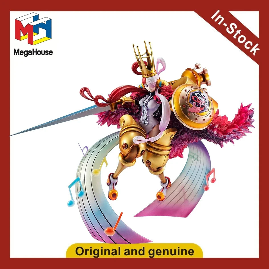 In Stock Original MegaHouse P.O.P RE-MAXIMUM One of The Navigator: Red-haired Singer Uta Anime Doll Figure Model Toys Gifts
