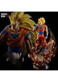 Goku Instant Transmission Super Saiyan Three Model Display Toy - Anime Figure Sculpture with Glowing Feature for Collectors