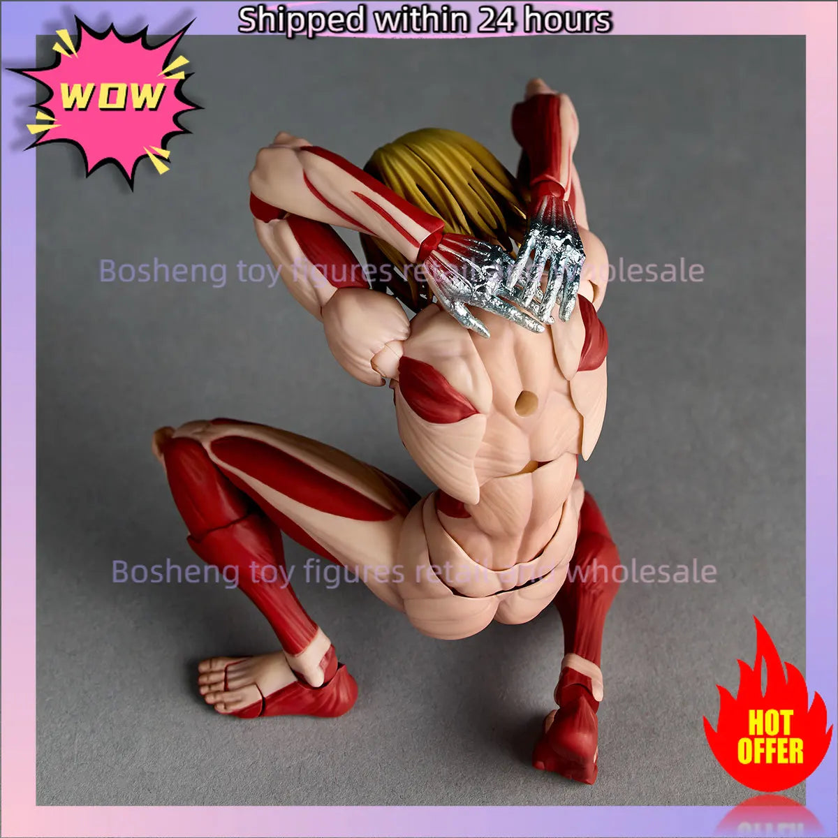 Original Kaiyodo Attack on Titan Amazing Yamaguchi Revoltech NR068 Female Titan Annie Leonhart In Stock Figures Model Toys