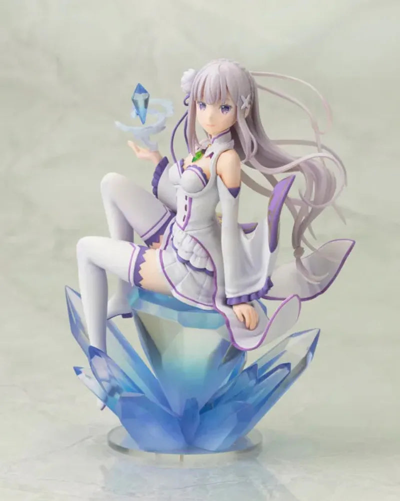 KOTOBUKIYA Original:Re:Zero kara Emilia Crystal style 17cm PVC Action Figure Anime Figure Model Toys Figure Collection Doll Gift