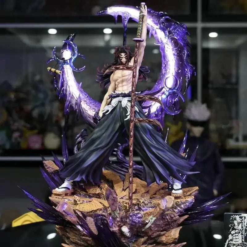 47cm Statue Demon Killer Yoriichi Twelve Wood Month Pvc Cartoon Character Model Collection Ornaments Gifts