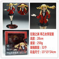 24CM Anime Kakegurui Twin Meari Saotome Figur Stehendes Modell Spielzeug Geschenk Kollektion Austauschbares Gesicht PVC Actionfigur
